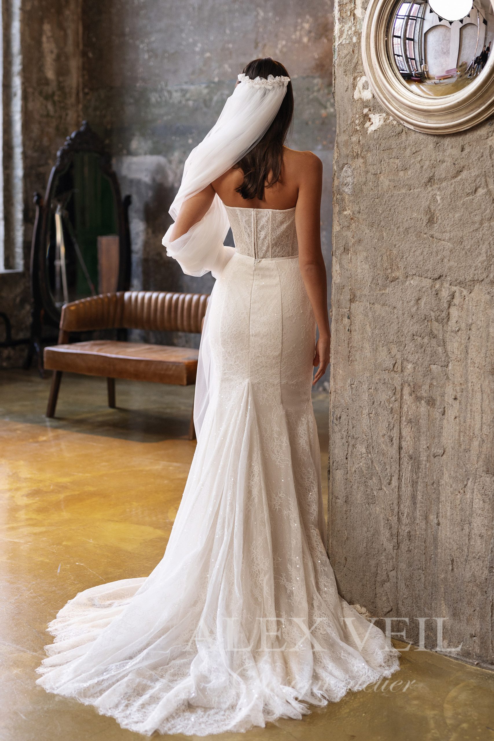 floral lace wedding dress celia with detachable straps A-LINE WEDDING GOWN WITH REMOVABLE SLEEVES by CINDERELLA DIVINE LADIVINE  CDS436W – Bridal Hive main image 1